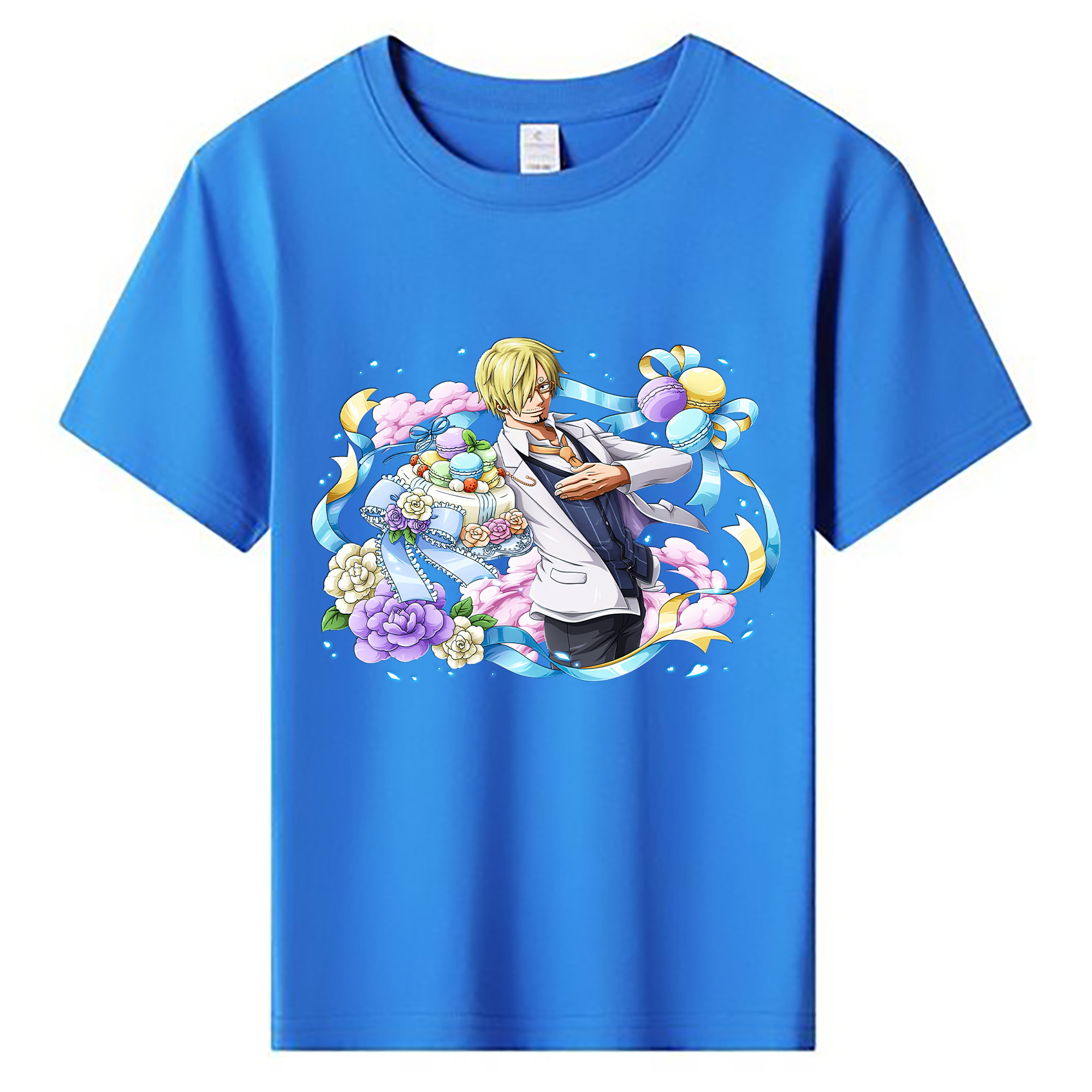 （画像用） ワンピース サンジ ONE PIECE Sanji 綿100％キッズTシャツ（フロントプリント）